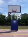 BASKETBOL POTASI DÖRT DİREKLİ  TEKERLEKLİ FİBER POLİÜRETAN PANYALI 105X180CM